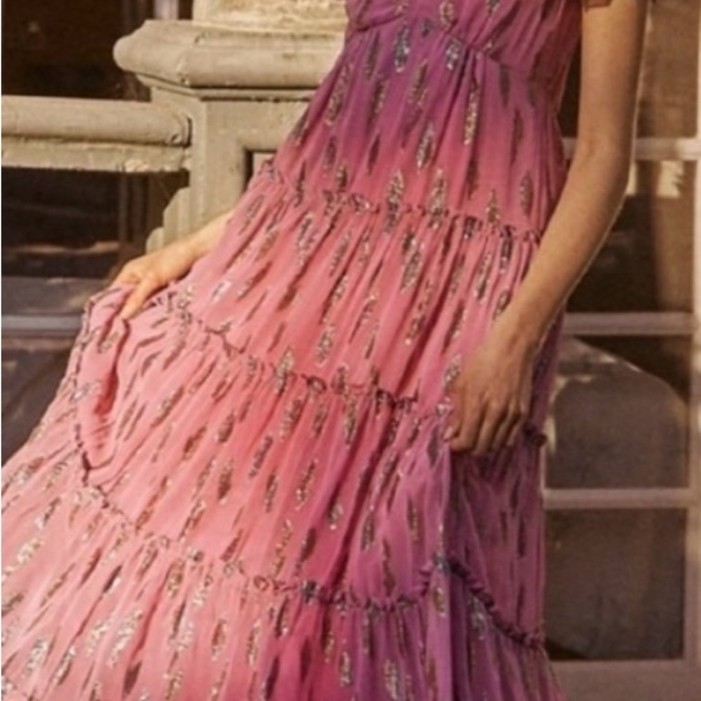 SAYLOR Feather Print Maxi Dress - Picture 4 of 5